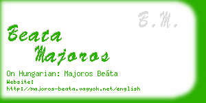 beata majoros business card